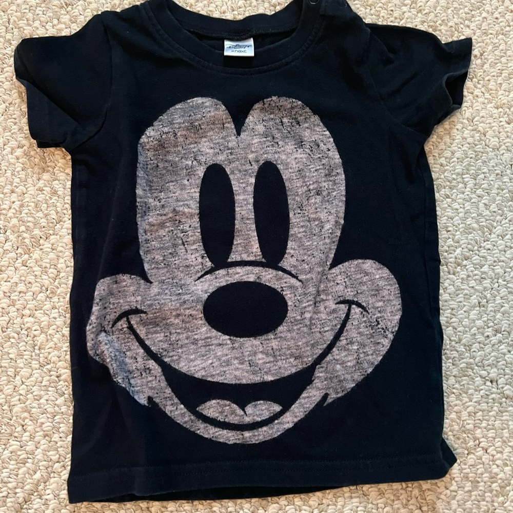 Next 12-18months Mickey Mouse black shirt